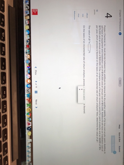  Chapter 8 Homework Help Save & ExitSubmit 4 Polytec Chemical, Inc.