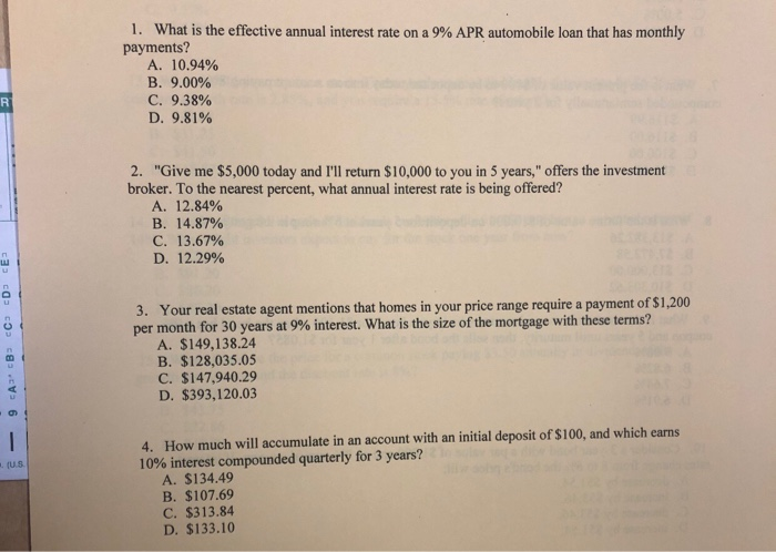  SHOW FULL WORK AND HIGHLIGHT ANSWER I. What is the effective