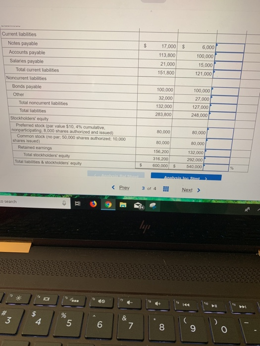 your answers in the tabs below Analysis Bal Analysis Inc Sheet Stmt
