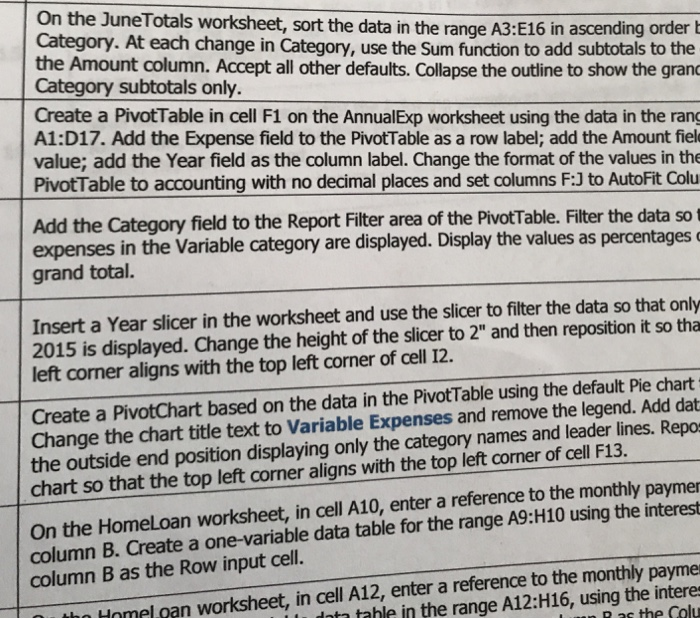  on the JuneTotals worksheet, sort the data in the range A3:E16