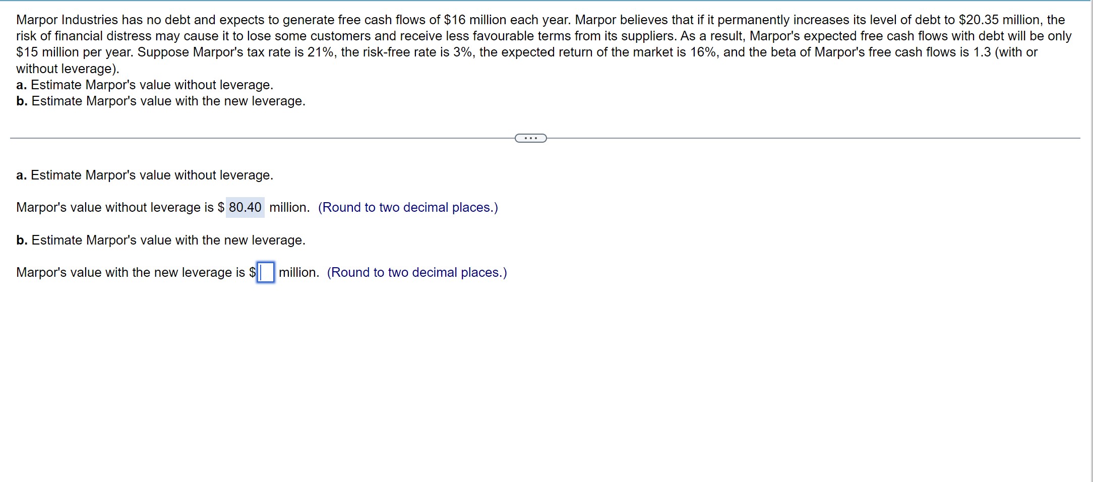  Please help me answer part B given the information. 