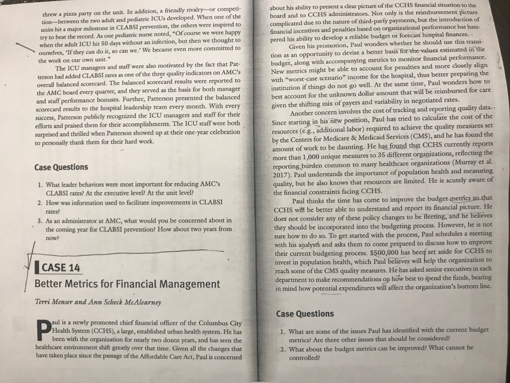 Please answer Case 14, Case Questions 1,2,3,4,5,6. The entire case 14 is