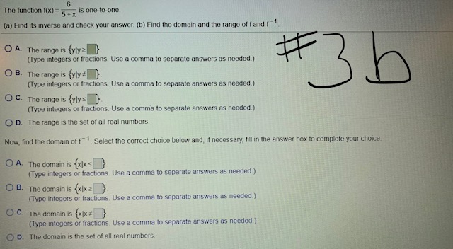 Vx* +7 is one to one. (a) Find the inverse of f