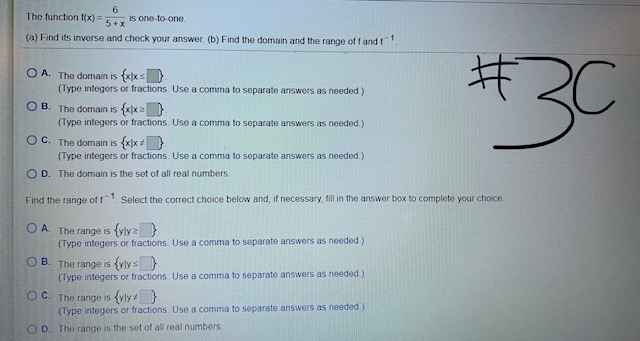 and check the answer. (b) Find the domain and the range of
