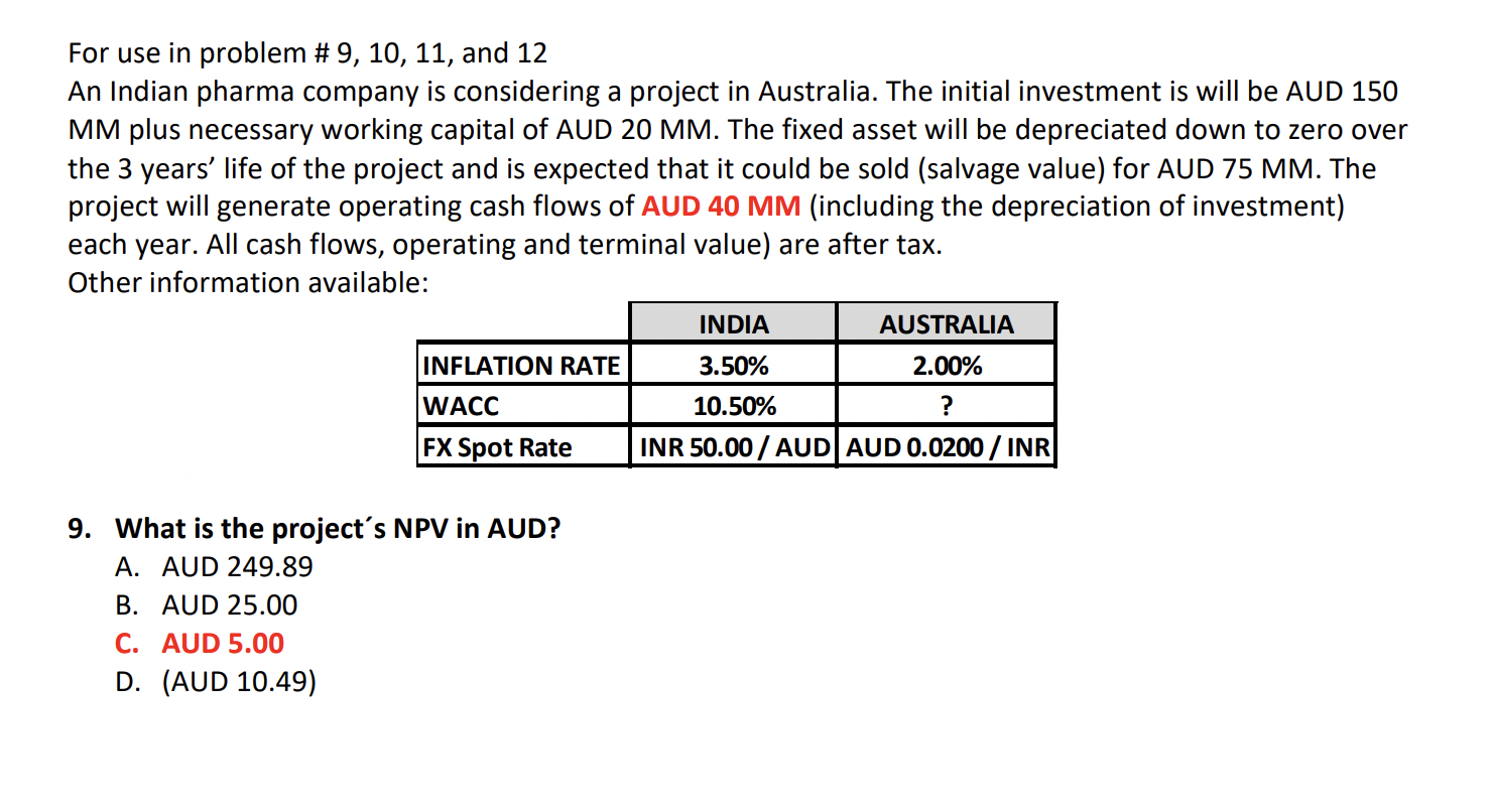 how do i get to C? For use in problem #9,10,11, and