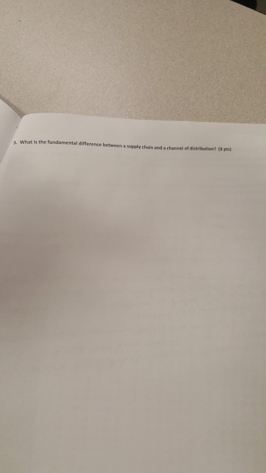 please 3. What is the fundamental difference between a supply chain