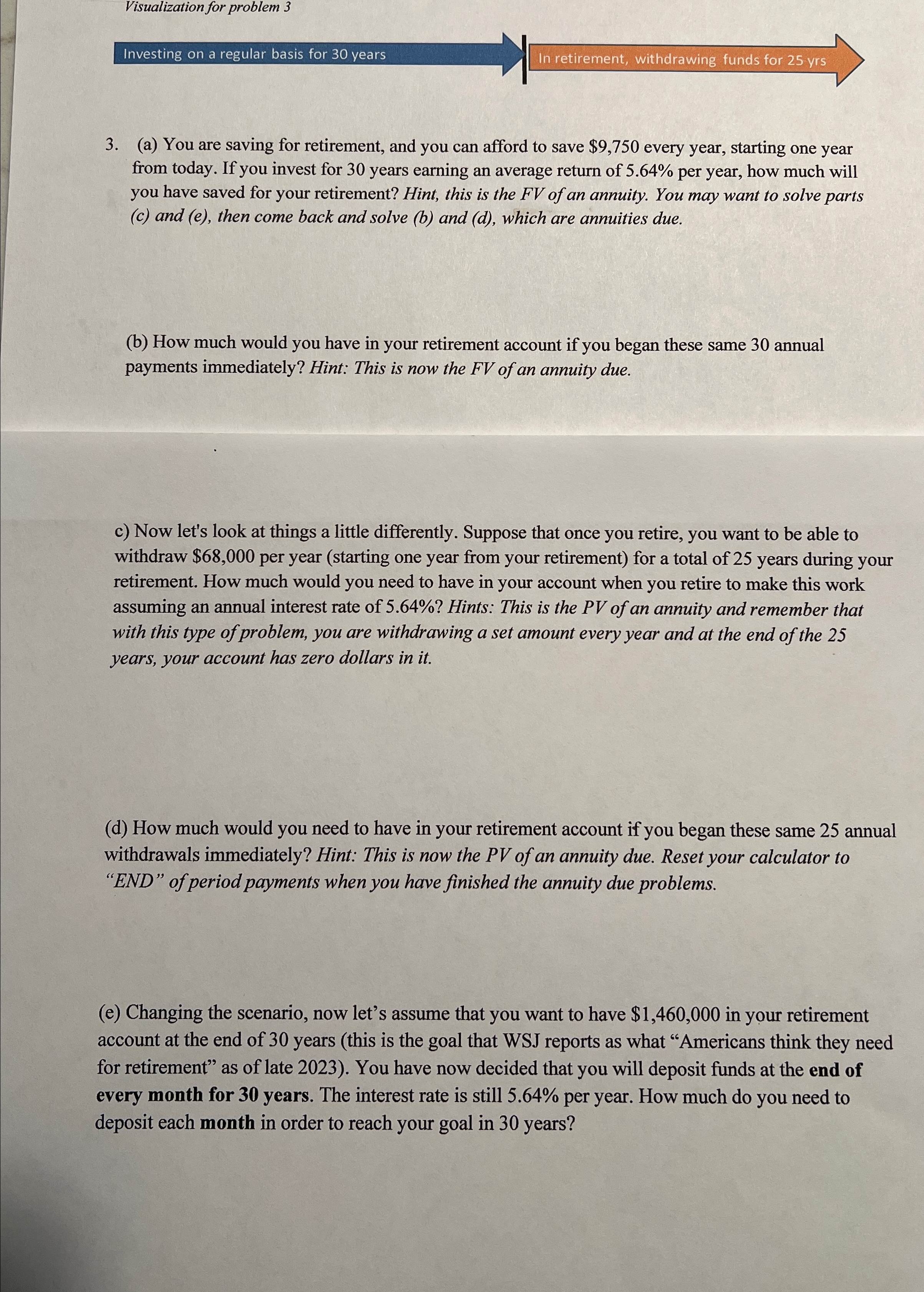  Visualization for problem 3 Investing on a regular basis for 30