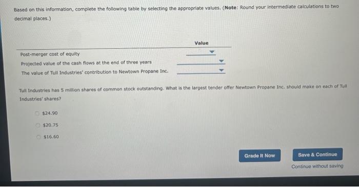 and discounted cash flows When a merger takes place between two companies