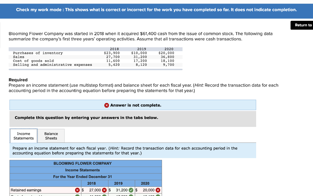  Check my work mode : This shows what is correct or