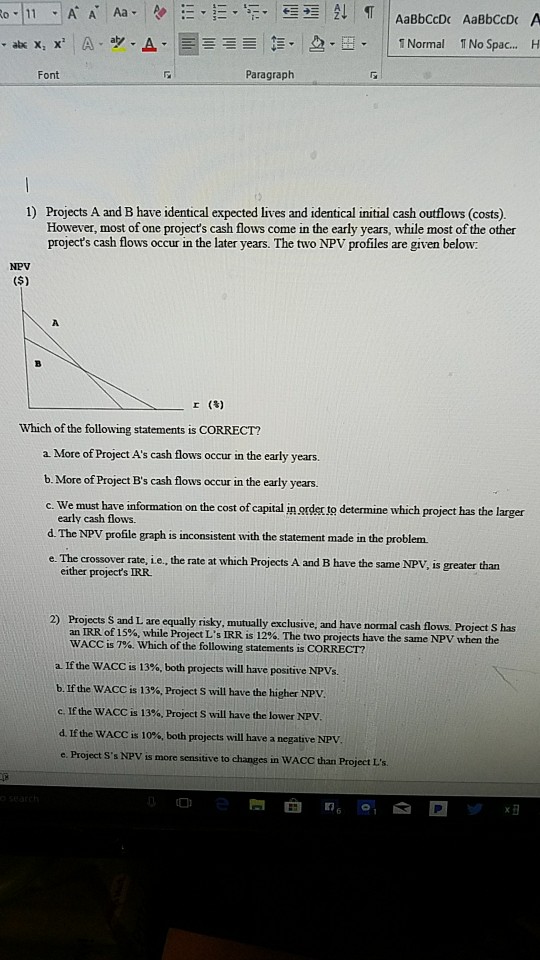 please help answer and solve Normal 1 No Spac... H Font Paragraph