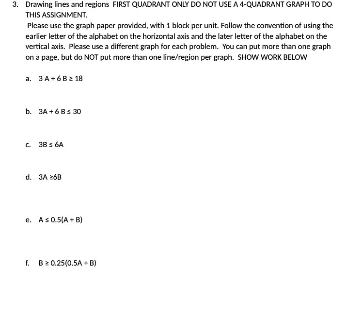  3. Drawing lines and regions FIRST QUADRANT ONLY DO NOT USE