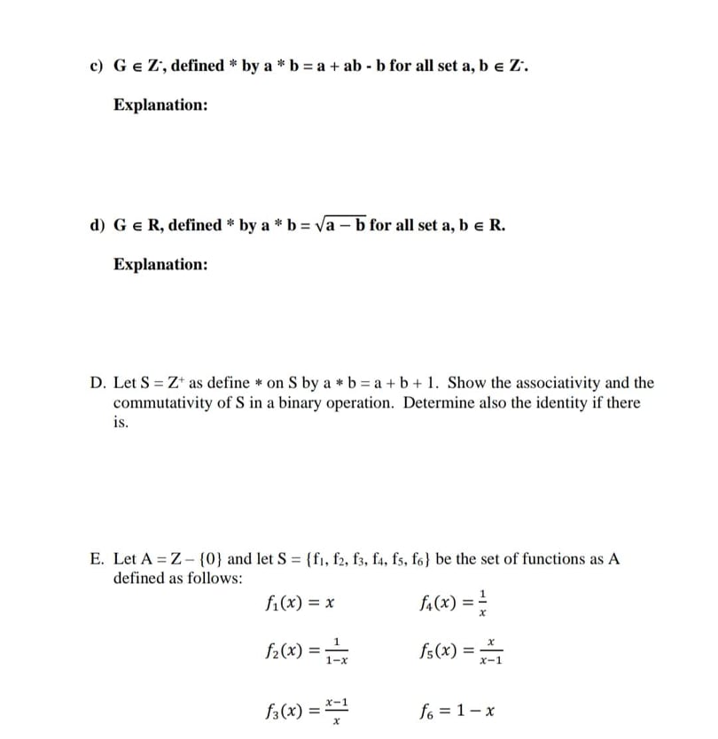 Math in modern world include solution please thanks c) G E Z,