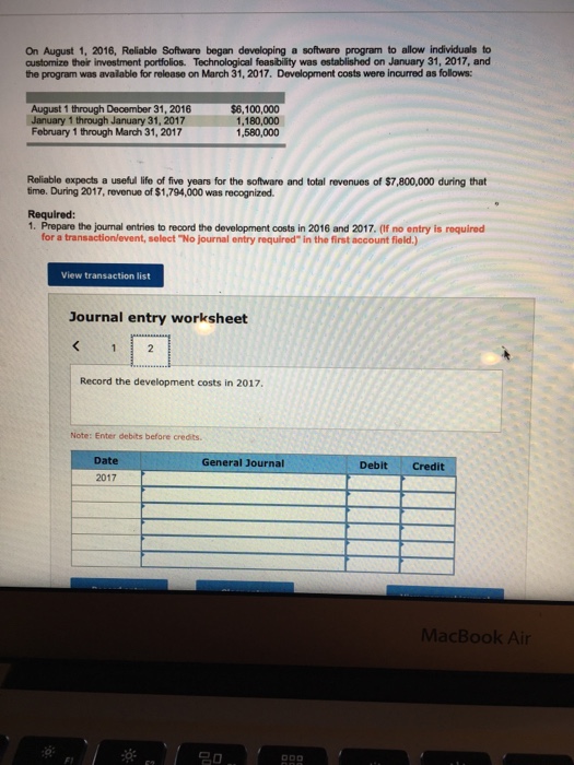 program to allow individuals to customize their investment portfolios. Technological feasibility was