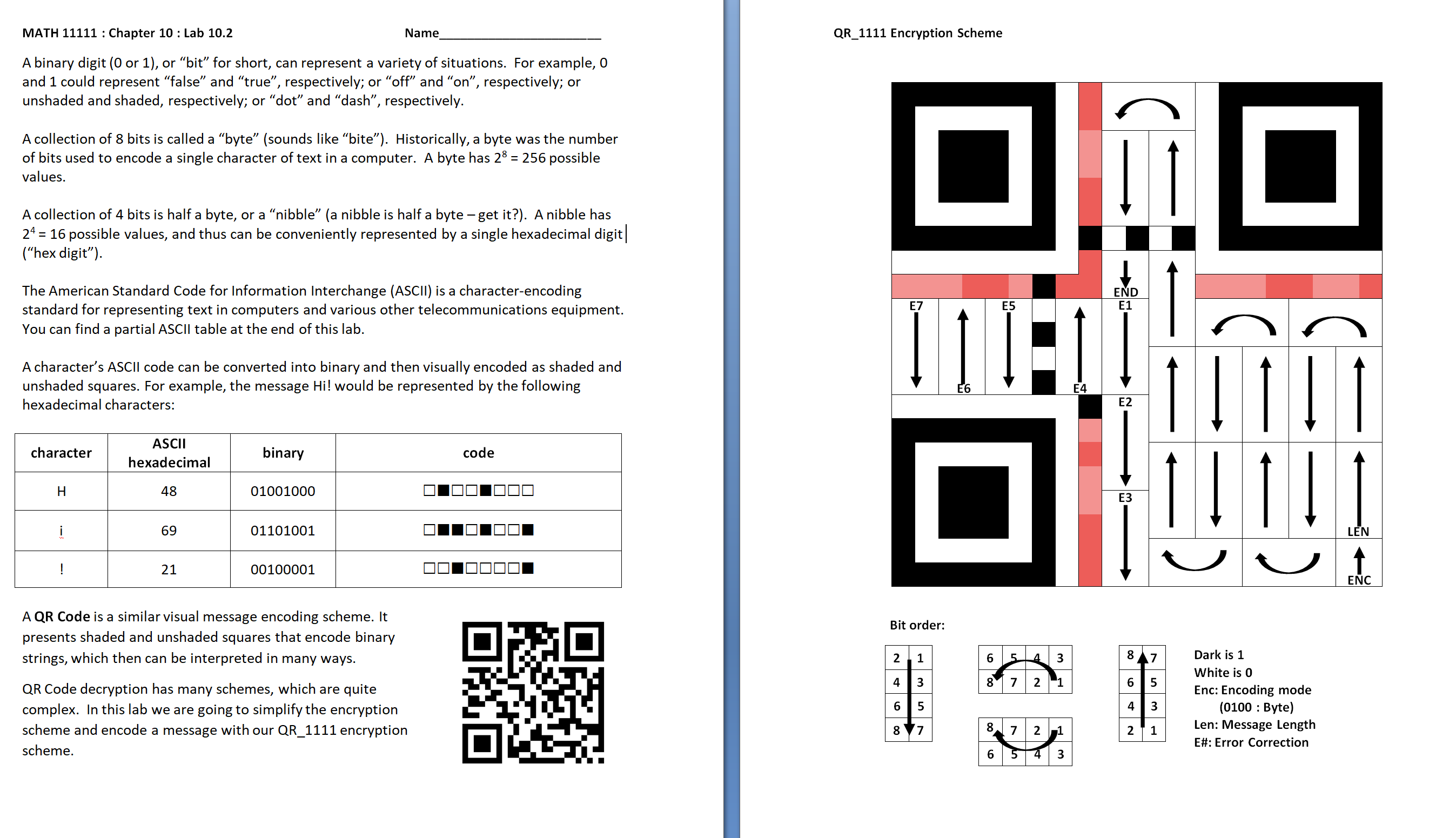MATH 11111 : Chapter 10 : Lab 10.2Name_______________________A binary digit (0 or