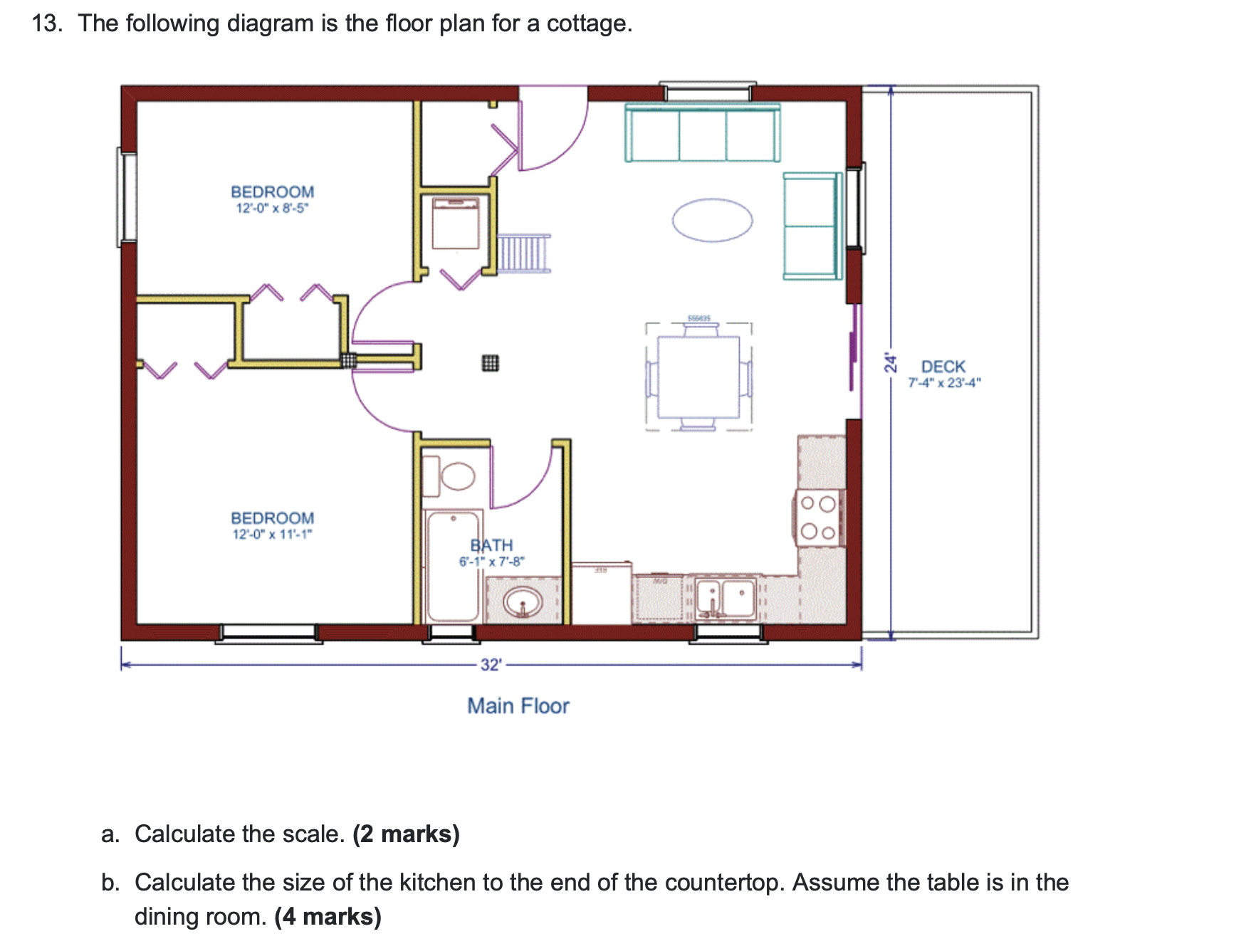 cm x 4 cm x 6 cm. (3 marks) b. Calculate the