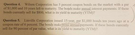 How would you solve using the =rate formula in excel? Question 4.