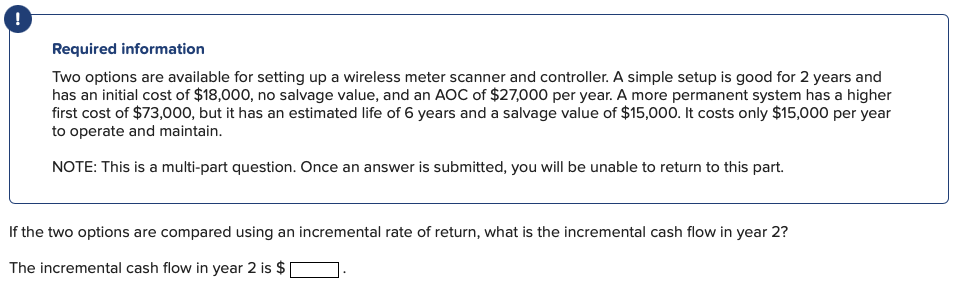  ! Required information Two options are available for setting up a
