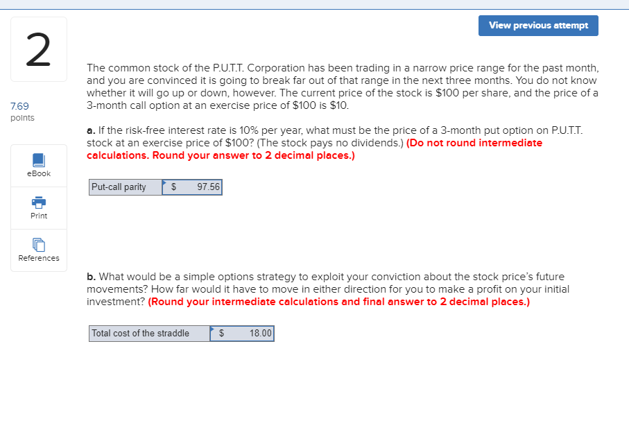 please do 2A and B View previous atte mpt 2 The common