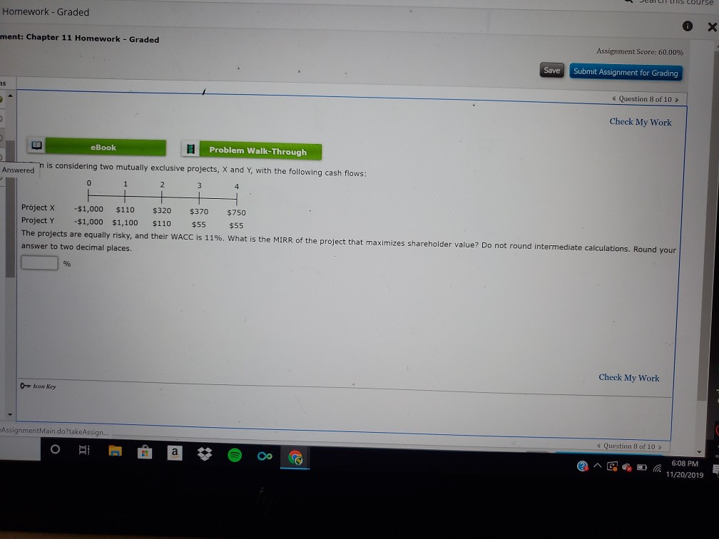 X Homework - Graded ent: Chapter 11 Homework - Graded Assignment