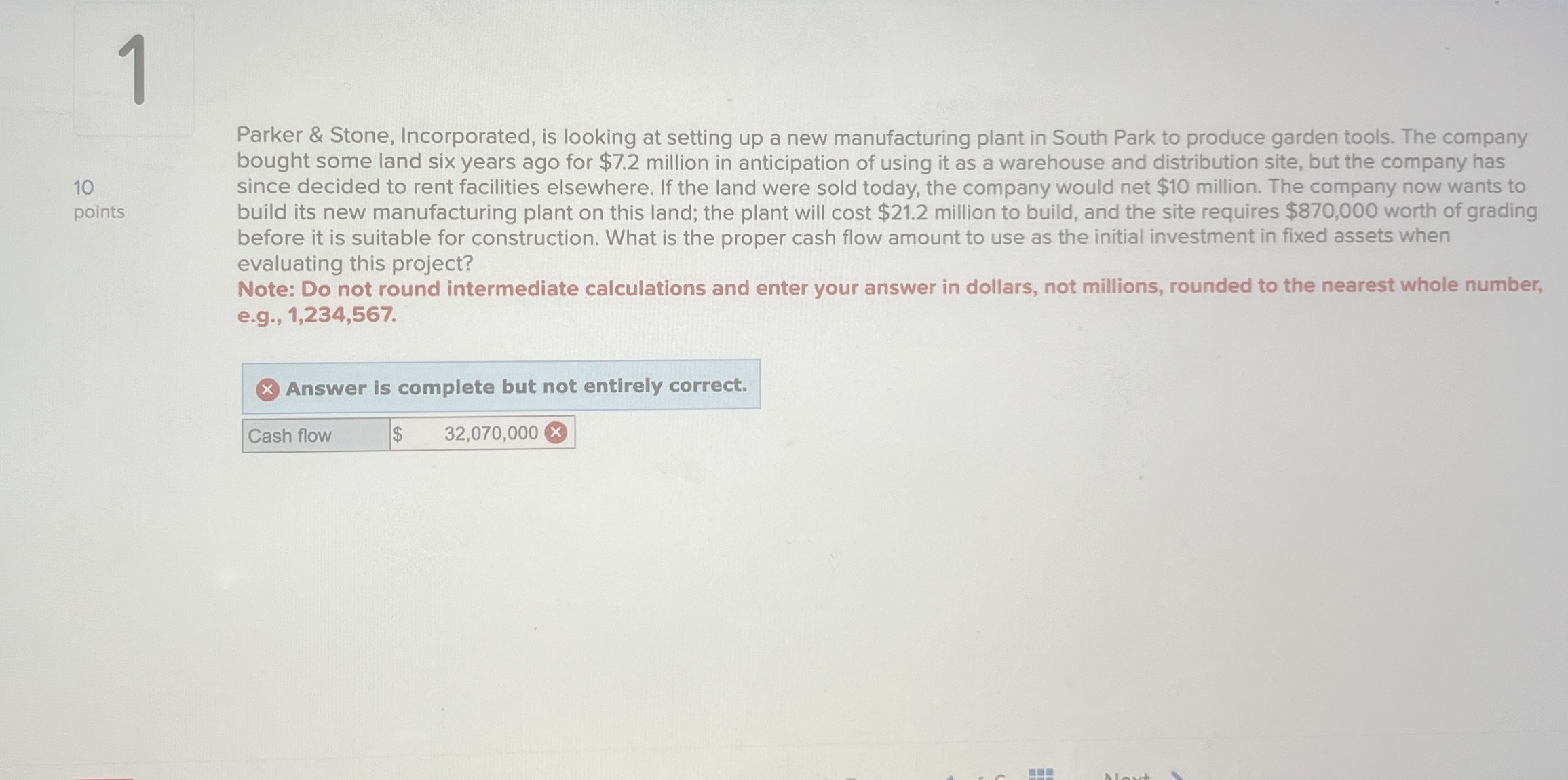  1 10 points Parker & Stone, Incorporated, is looking at setting