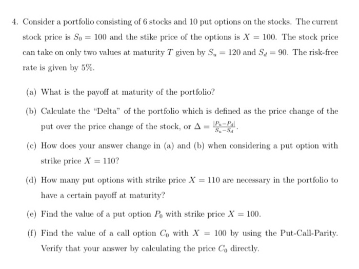  please type your answer 4. Consider a portfolio consisting of 6