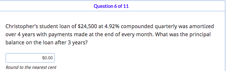 Question 5 of 11 Dustin had a loan of $221,000 and made