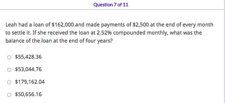 payments of $3,750 at the end of every month to settle it.