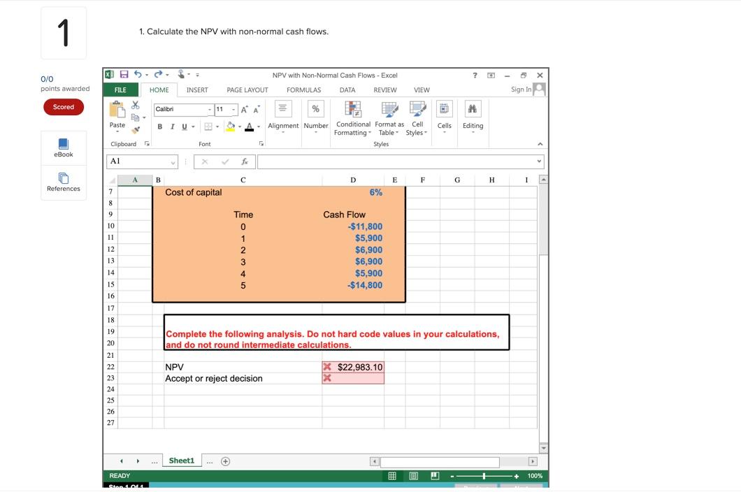 calculate the PV of each amount and then adding all 5 of