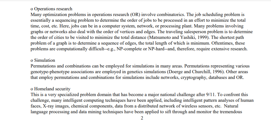 instructions and references are already here. o Operations research Many optimization problems