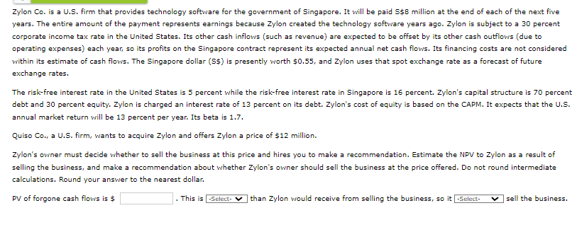  Zylon Co. is a U.S. firm that provides technology software for