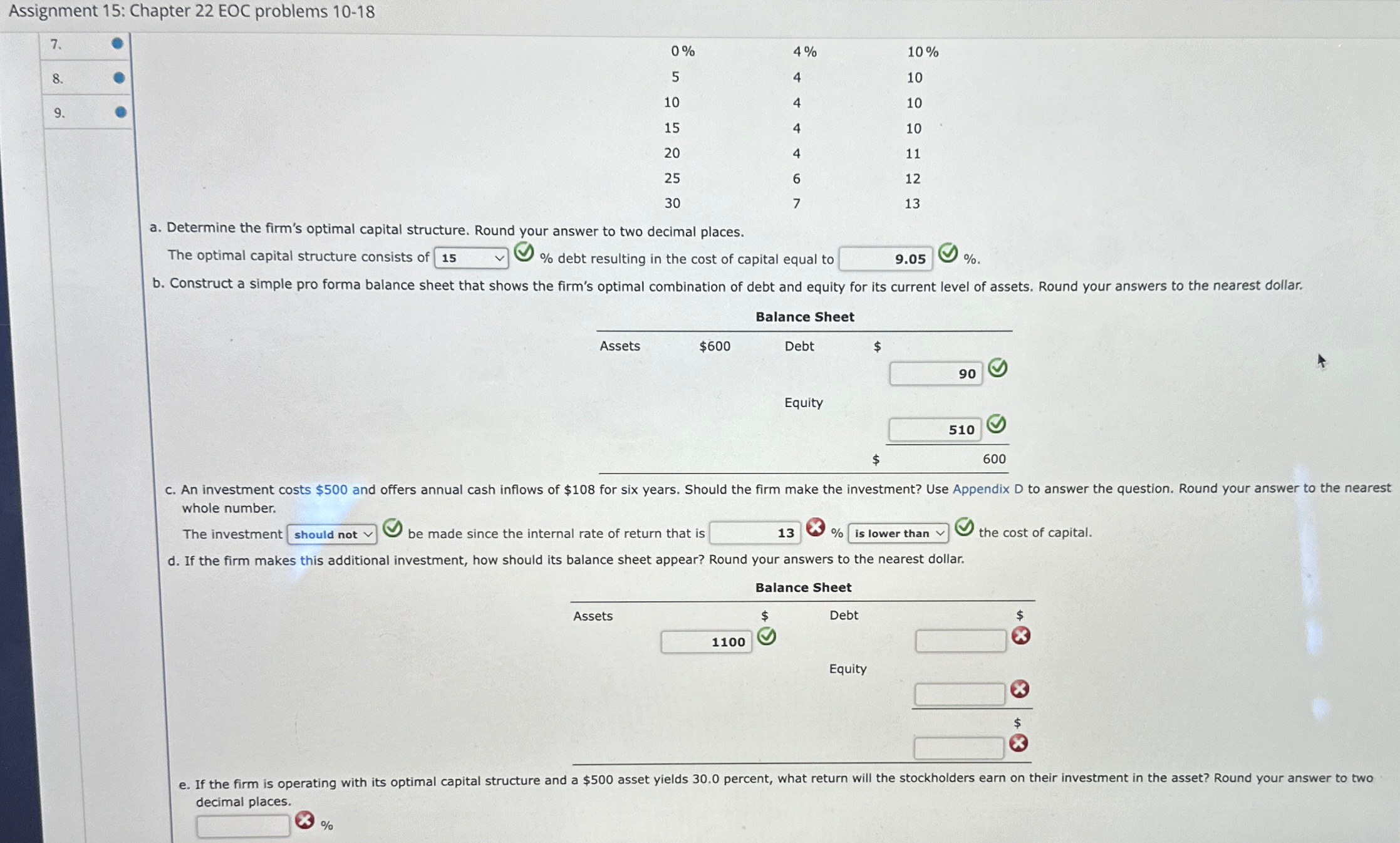  Assignment 15: Chapter 22 EOC problems 10-18 whole number. The investment