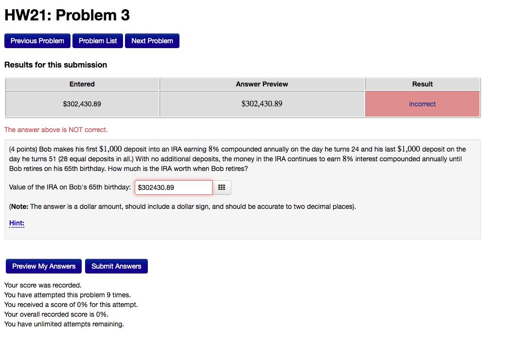  HW21: Problem 3 Previous Problem Problem List Next Problem Results for