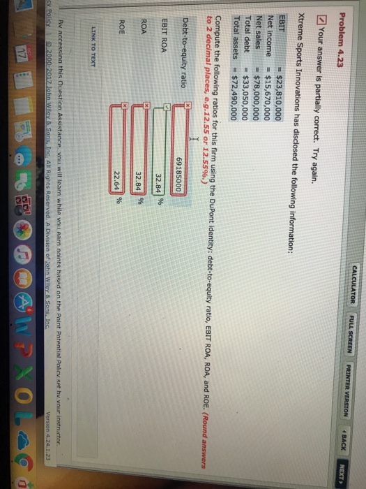  Problem 4.23 [2] Your answer is partially correct. Try again. Xtreme