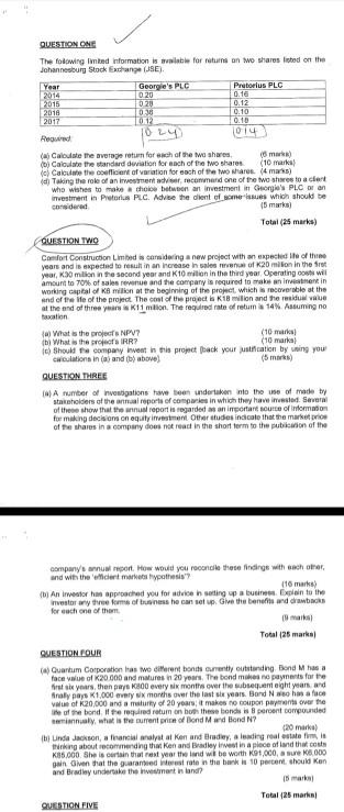 I have added a new image QUESTION ONE The following med information