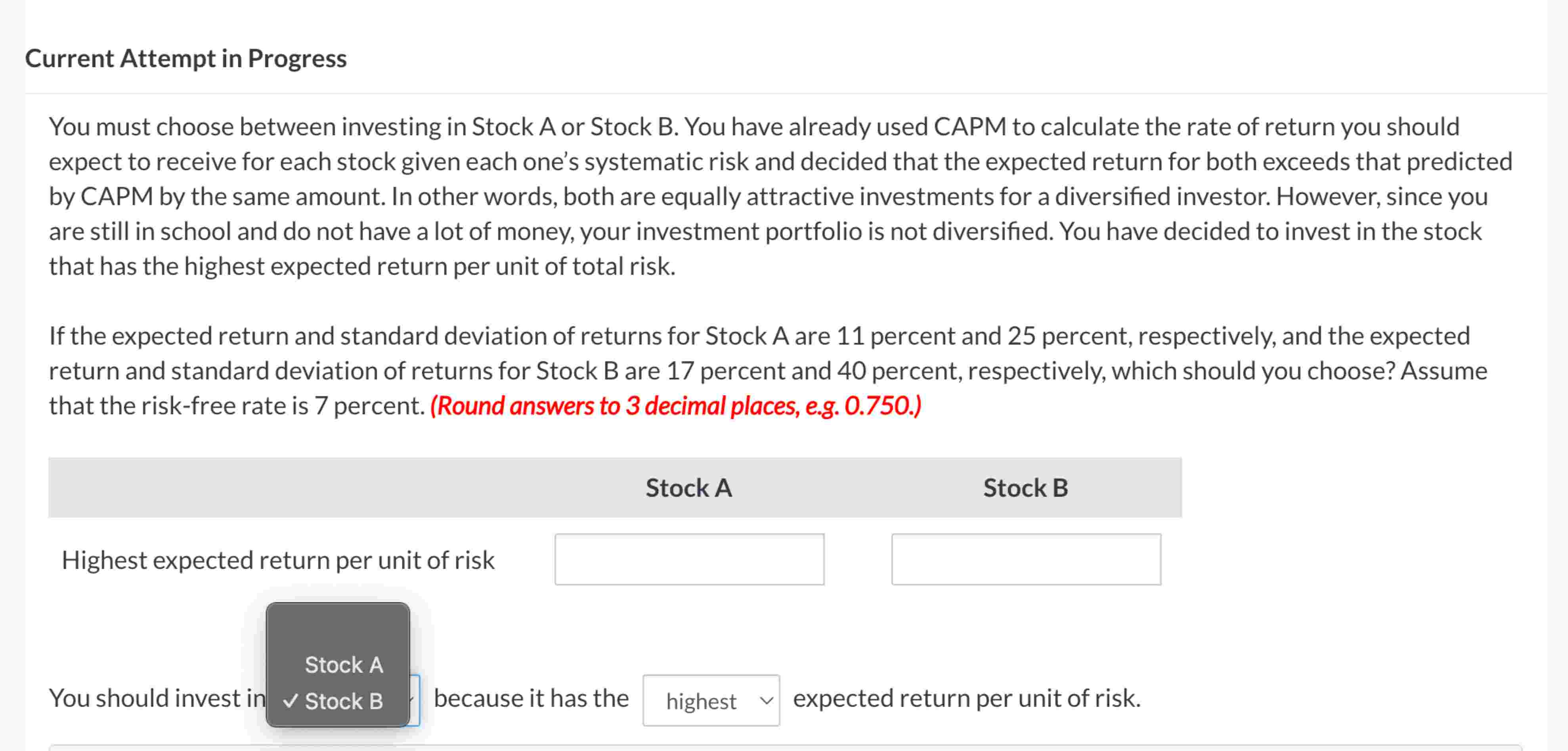  Question 6[15 points] George Costanza has invested 70% of his money