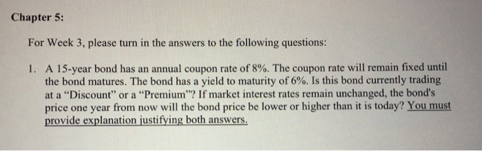  Need to show work/ the math, not use a financial calculator.