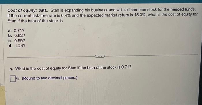 it. He chooses an all-debt funding scenario. He will borrow $409 from