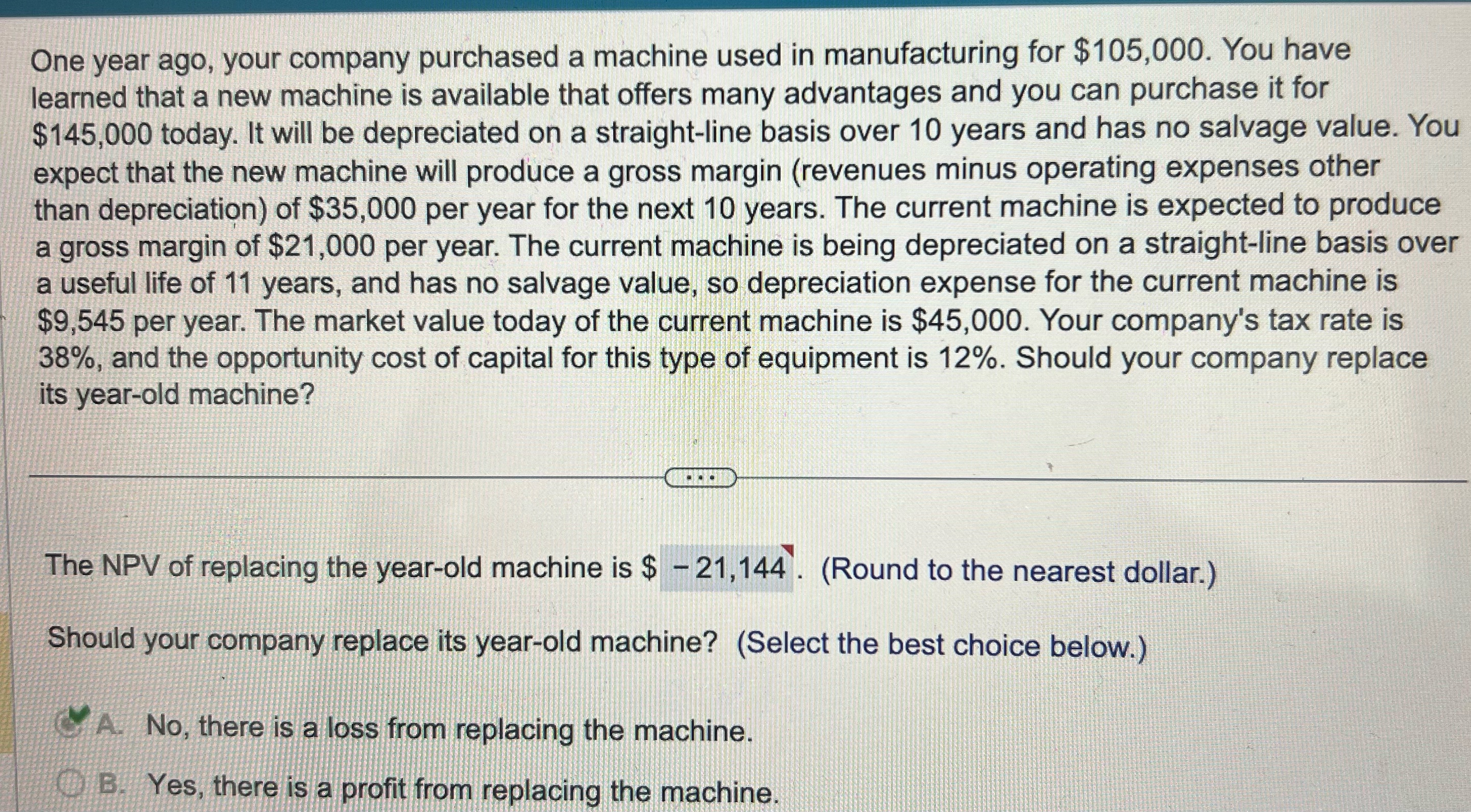  Show me how to get this answer in microsoft excel. One