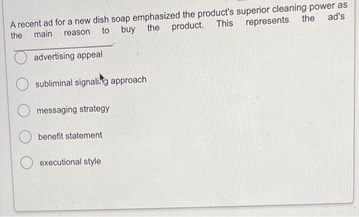  A recent ad for a new dish soap emphasized the product's