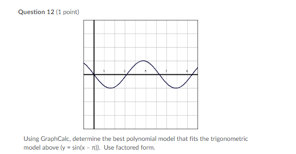 Question 8 (1 point) Determine the function the belongs to the table