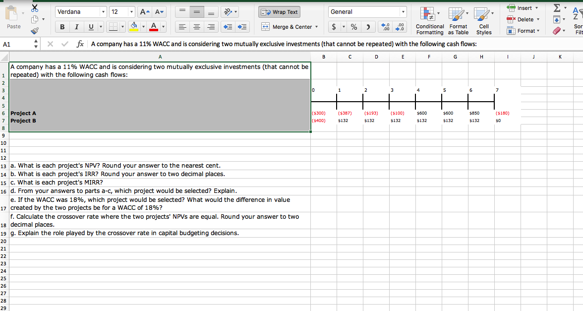  R X Verdana BI Insert ** Delete. ' Paste 12 AA