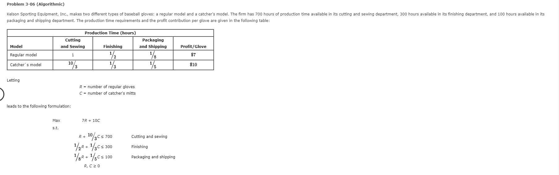 0.00000 Constraint Slack/Surplus Dual Value 0.00000 2.00000 0.00000 10.00000 20.62500 0.00000 Variable