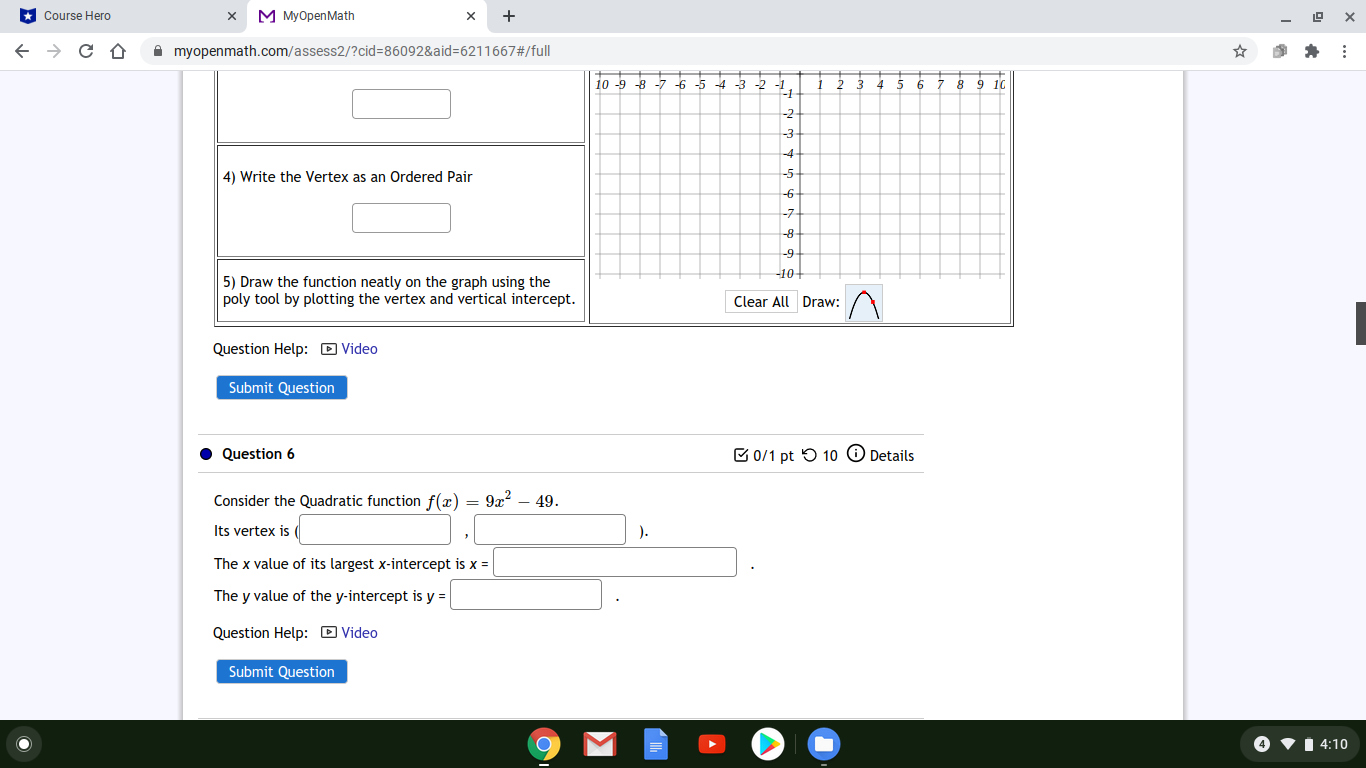 Could you please show me how to answer problem #6 (with steps