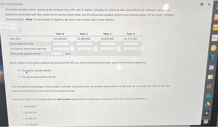 payback period that helps in their capital budgeting decisions. Consider the case