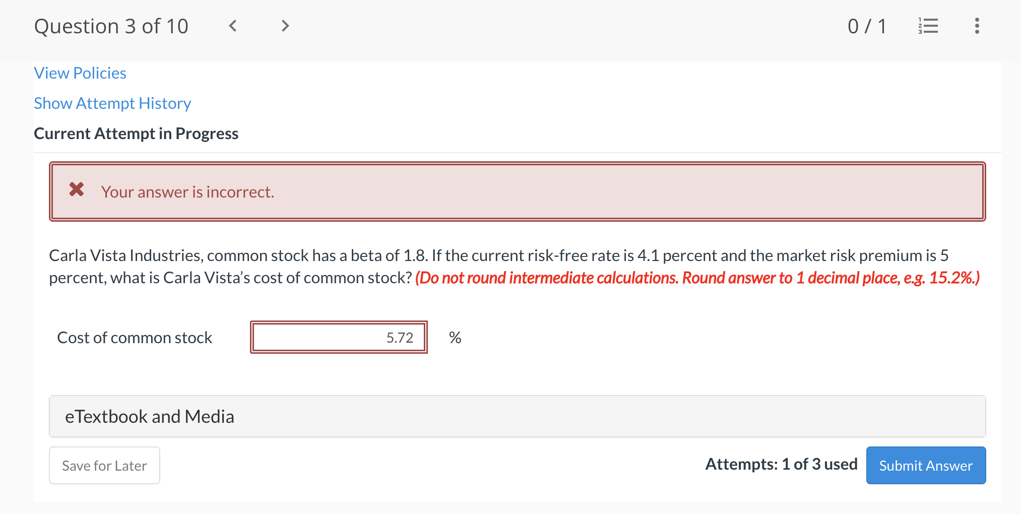 View Policies Show Attempt History Current Attempt in Progress X Your