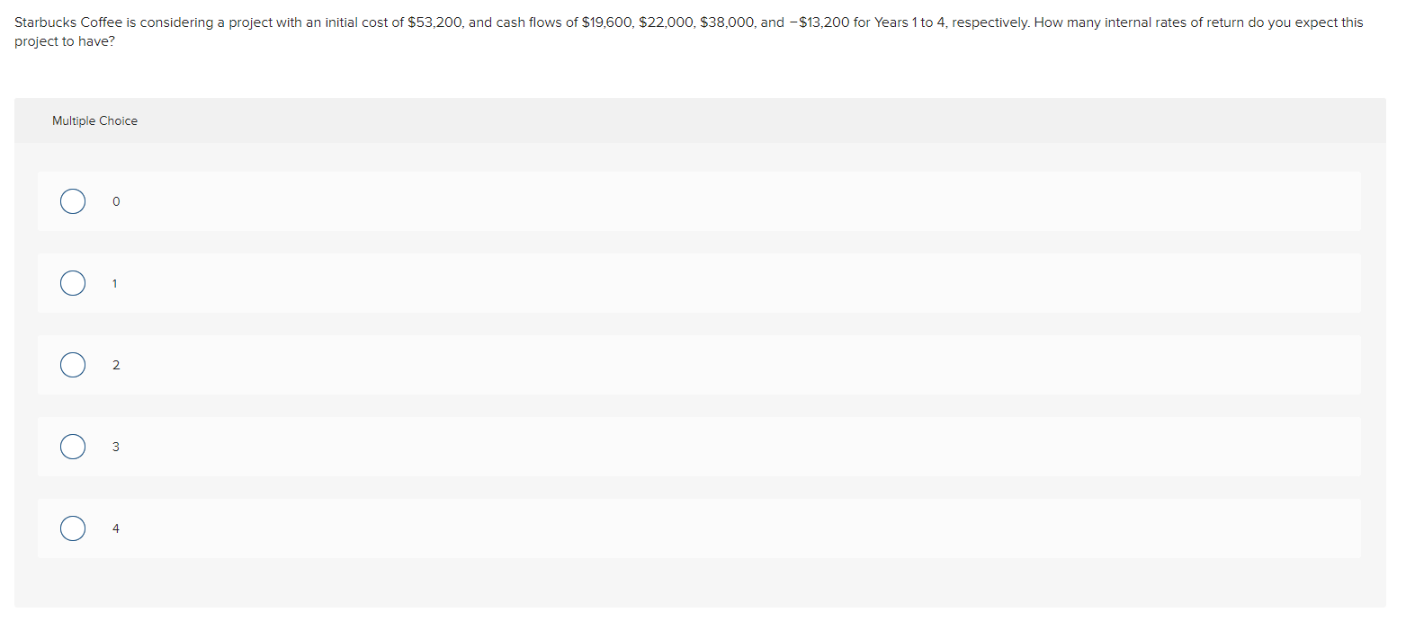 project to have? Multiple Choice 0 1 2 3 4