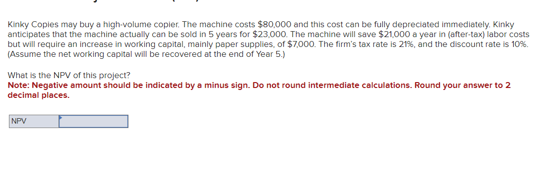 Please answer this question using excel Kinky Copies may buy a high-volume