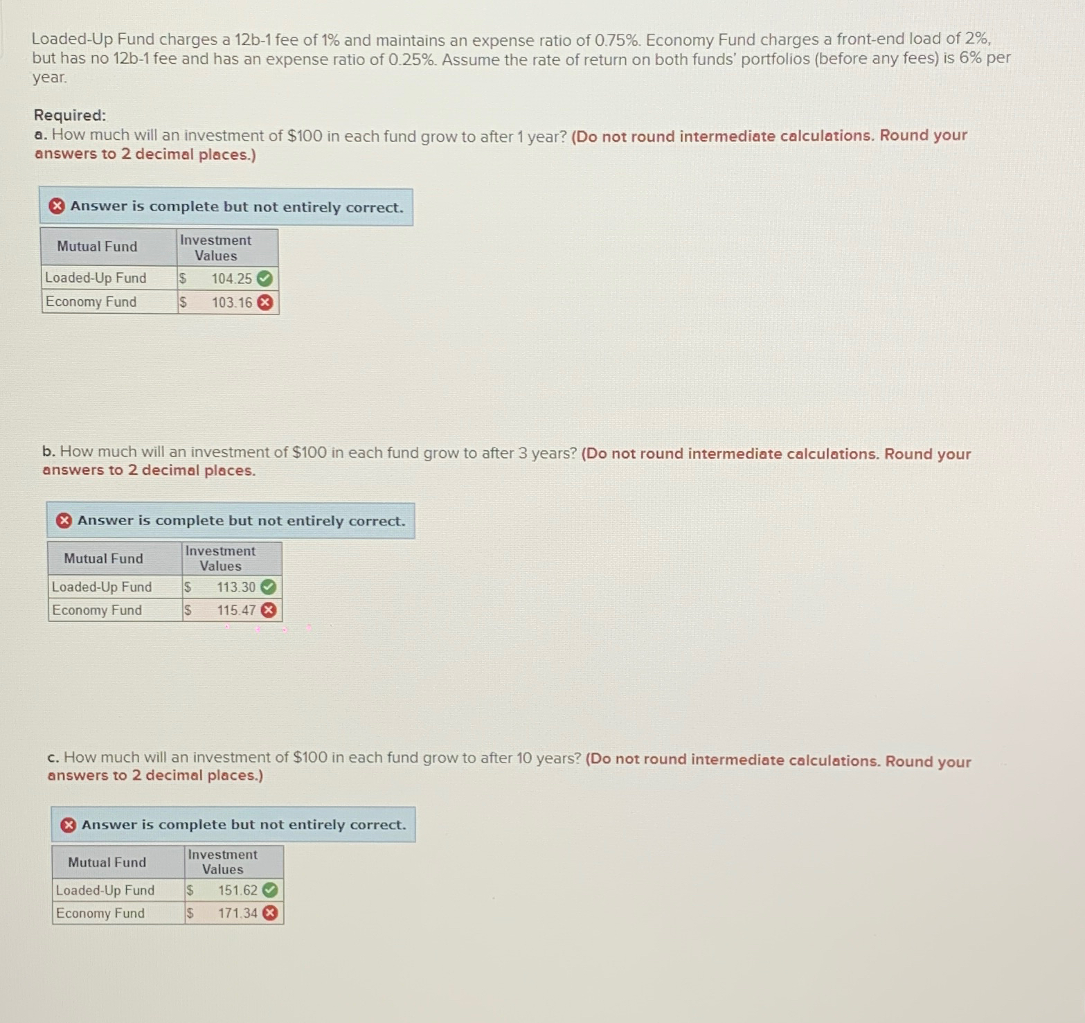  Loaded-Up Fund charges a 12 b-1 fee of 1% and maintains