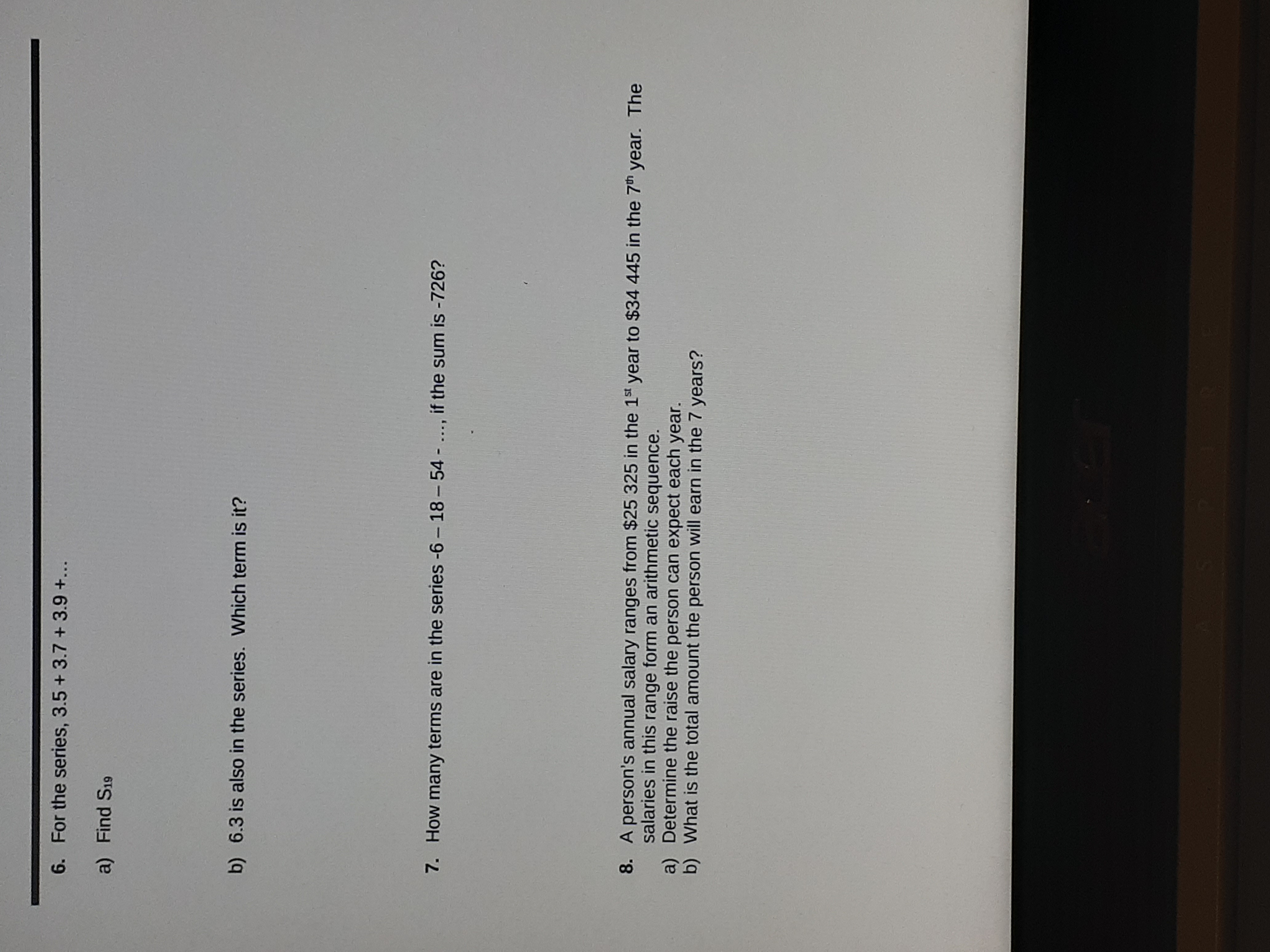 in the sequence a) 8, 12, 18. ..., 40.5? b) -2, 6,