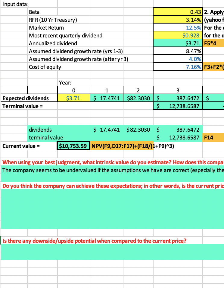 I completed question, Just need help understanding at botttom Input data: Beta